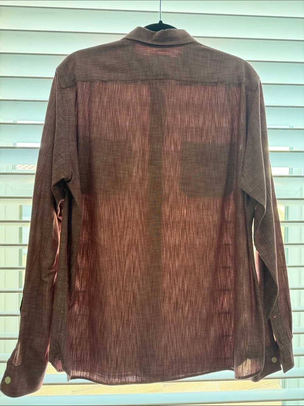 J. Crew Men's Long-Sleeve Casual Button-Down Shirt in Burnt Red